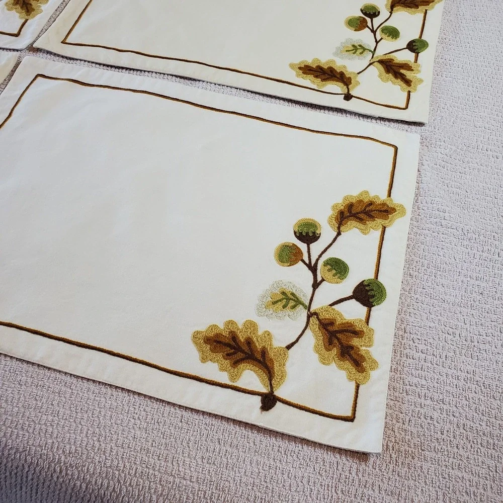 Williams‎ Sonoma Placemats Acorn Fall Set Of 4 Fall Colors